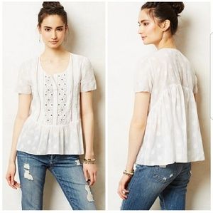 Anthropologie Leifsdottir Serein White Top